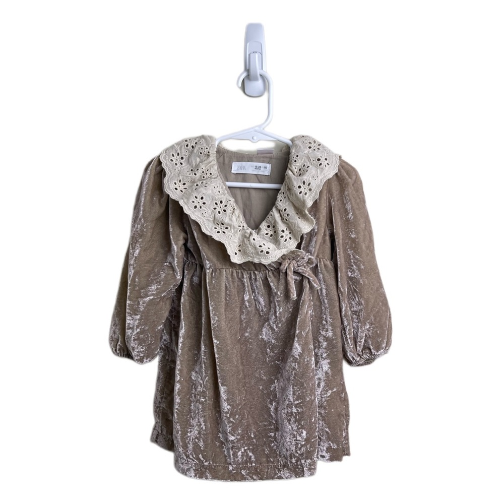 Zara Beautiful Velvet Wrap Dress 18-24 Months
